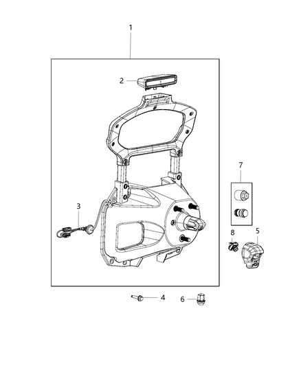1984 Dodge Ramcharger Camera Rearview See Group 008 Diagram for 68452959AB