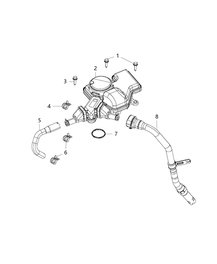 2012 Jeep Grand Cherokee Separator Engine Oil Diagram for 68119589AA
