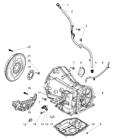 Indicator Transmission Fluid Level Diagram for 53013560AC