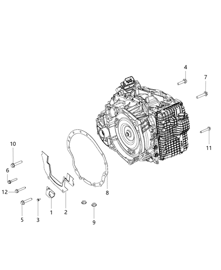 2015 Chrysler 300 Bolt Hexagon Head Shield To Transmission Diagram for 6511216AA