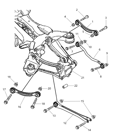2006 Dodge Durango Bolt Diagram for 6507180AA