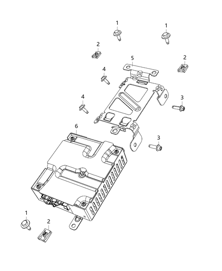 Screw M6X20 Diagram for 68360829AA