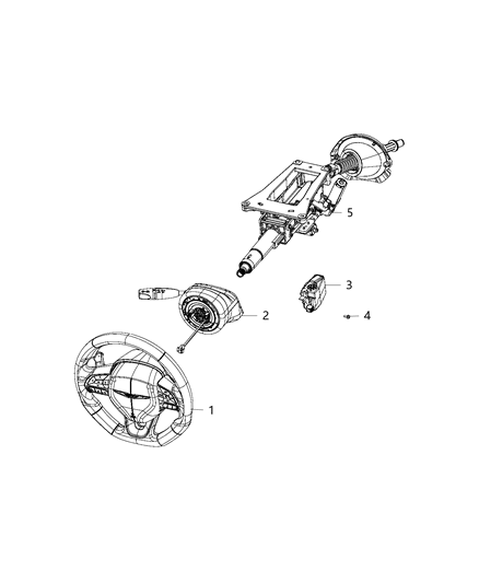 2019 Chrysler 300 Module Steering Column Lock Diagram for 68388820AB