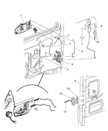 Link Door Latch Diagram for 55075943AB