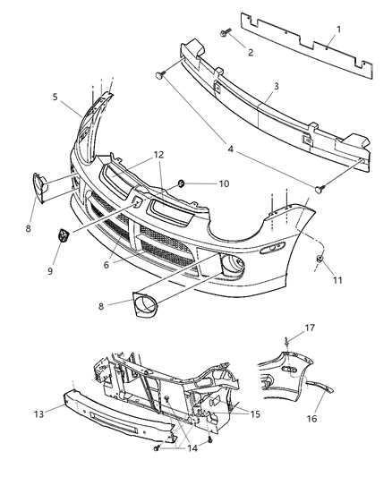 Screw And Washer Hexagon Head M8X1.25X35 Hinge Attaching Diagram for 6506782AA