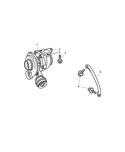 2015 Ram ProMaster 3500 Turbocharger Diagram for 5142494AA