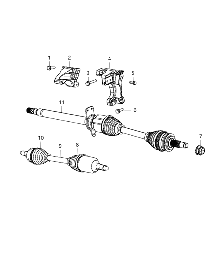 Screw And Washer Hexagon Head M8X1.25X50.00 Diagram for 6104202AA