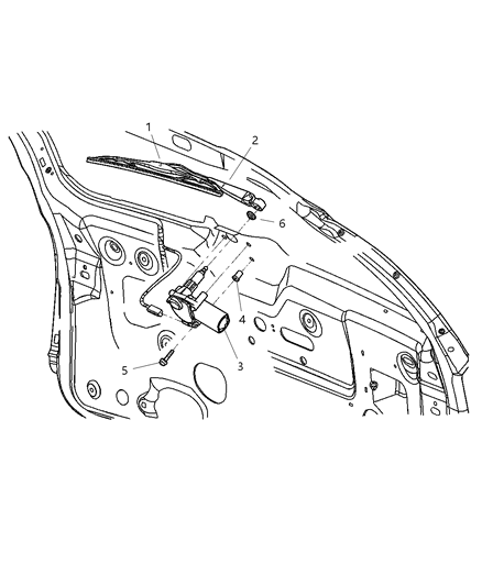 Motor Liftgate Wiper Diagram for 4857931AA