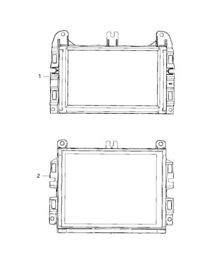Radio Multi Media 7 Inch Screen Diagram for 68308862AB
