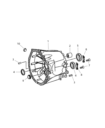 Extension Housing Seal Diagram for 5099840AA