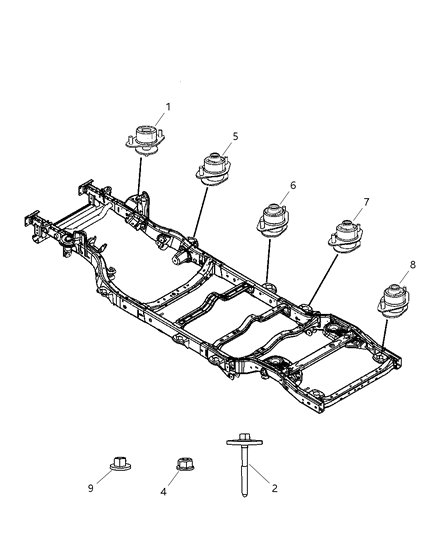 Insulator Body Hold Down C 1/2-Pillar Diagram for 55366680AC