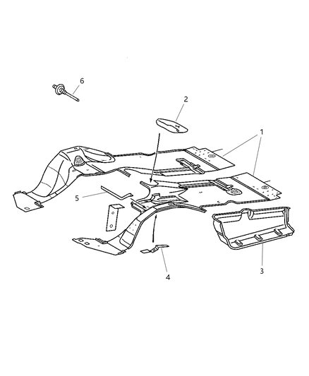 2004 Dodge Sprinter 2500 Pad Floor Pan Diagram for 5121511AB