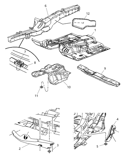 Rail Frame Side Diagram for 55394058AN