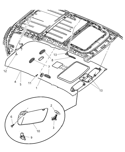 2009 Chrysler Aspen Vent A/C Duct Left, Driver Side Diagram for 5HG31BD1AC