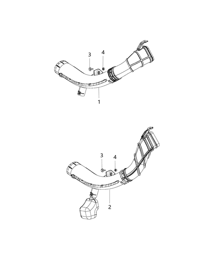 Duct Air Inlet Diagram for 68249648AA