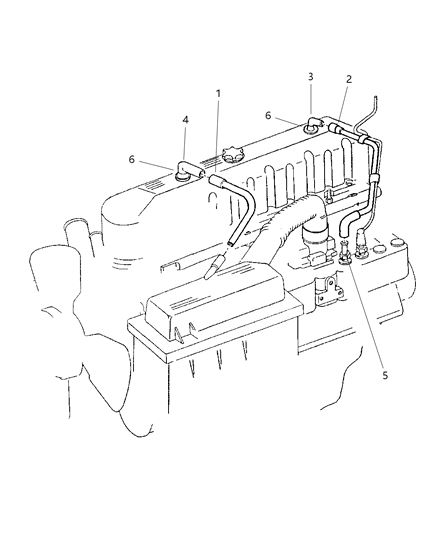 Tube Cylinder Cover To Air Cleaner Diagram for 4854180