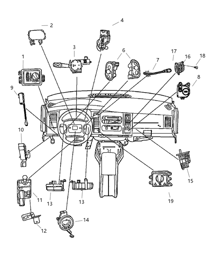 1984 Chrysler Fifth Avenue Clockspring Diagram for 56045455AG