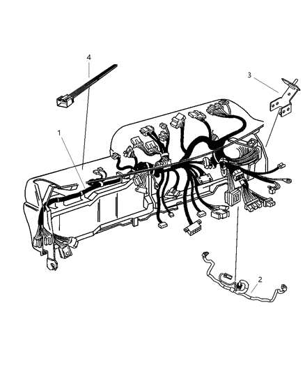 1996 Chrysler LHS Wiring Instrument Panel Diagram for 56055281AE