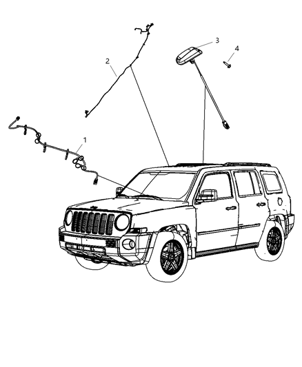2009 Jeep Compass Wiring Radio Diagram for 68043022AA