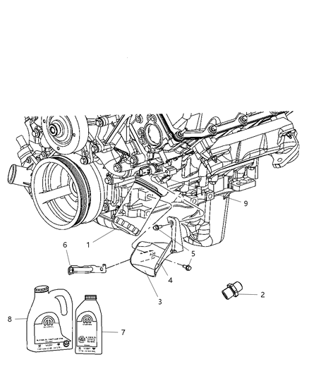 Filter Engine Oil Diagram for 5184231AA