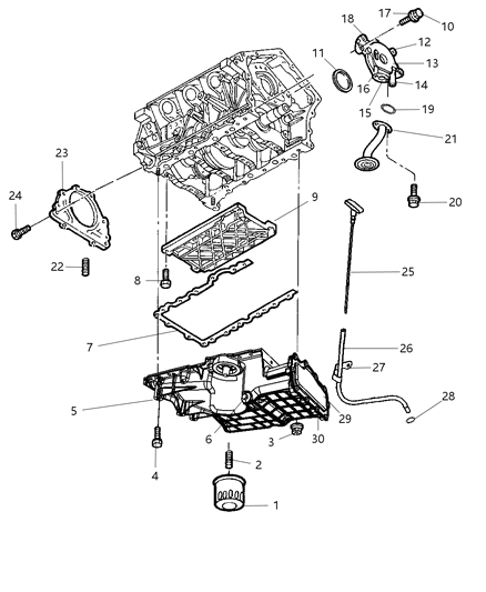Nut Hexagon Flange Lock M6X1.00 Oil Cooler Line to Engine Diagram for 6104715AA