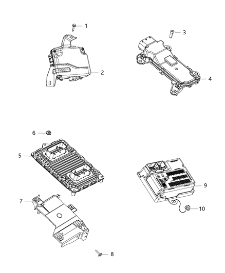 2017 Chrysler 200 Module Transfer Case Control Diagram for 68294292AB