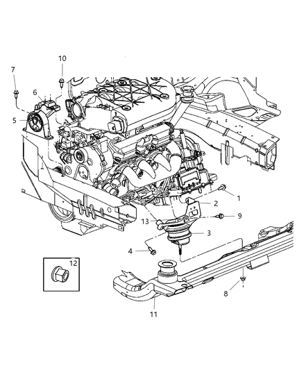 Bracket Engine Mount Diagram for 5510006AC