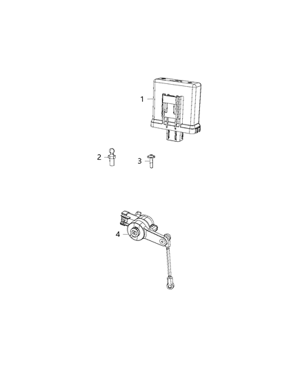 2019 Chrysler 300 Ball Stud M6X1.00X28 Headlamp Sensor To Body Diagram for 6512154AA