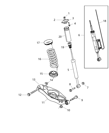 2002 Dodge Ram 2500 Bolt Hexagon Flange Head Lock M12X1.75X110.00 Diagram for 6506021AA
