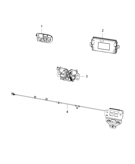 2016 Chrysler 300 Antenna Remote Start And Keyless Entry Diagram for 68139564AD