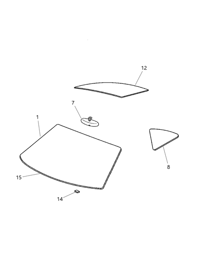 2006 Chrysler Crossfire Reinforcement Roof Panel Diagram for 5114065AA