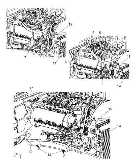 2007 Dodge Ram 3500 Line A/C Discharge Diagram for 55037889AB