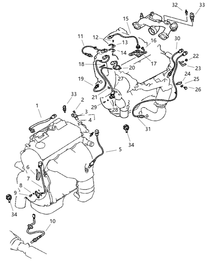 2024 Chrysler Pacifica Bolt And Washer Crank Angle Sensor M6X16 Diagram for MD182842