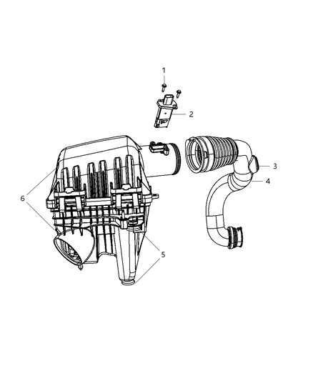 2002 Chrysler 300M Filter Air Diagram for 4593880AA