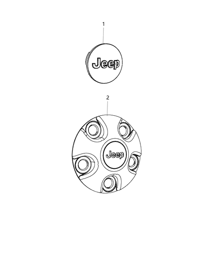 Cap Wheel Center Diagram for 1LB77PAKAC