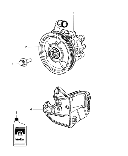 2000 Chrysler Town & Country Pump Power Steering Diagram for 5171827AB