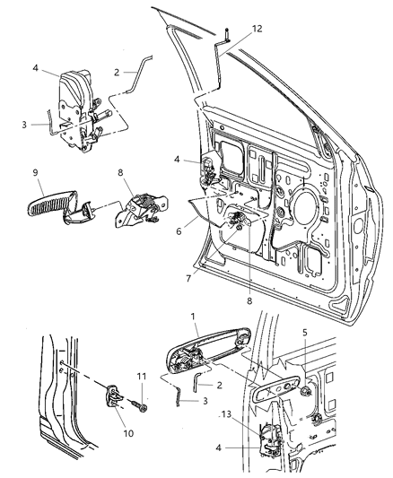 Latch Front Door Diagram for 55276585AC