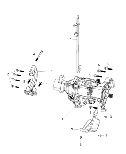 1986 Dodge Lancer Power Transfer Unit Diagram for 68090604AF