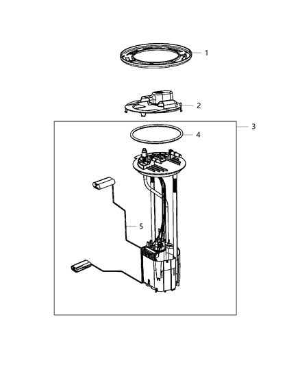 Module Kit Fuel Pump/Level Unit Diagram for 68237051AA