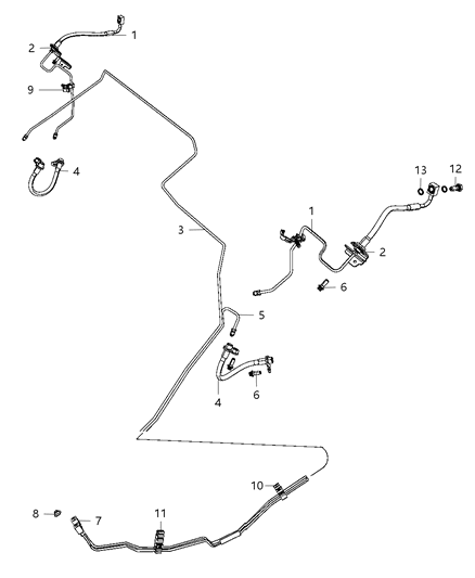 2012 Dodge Journey Hose Brake Diagram for 4862213AE
