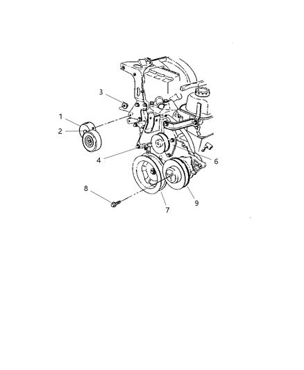 Shield Accessory Drive Diagram for 4857221AA