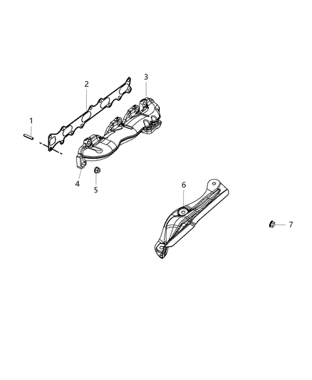 Shield Exhaust Manifold Diagram for 68275192AA