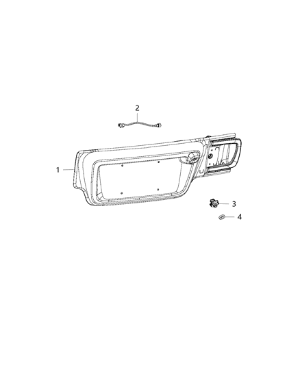 1987 Jeep Comanche Camera Rearview Diagram for 68263903AA