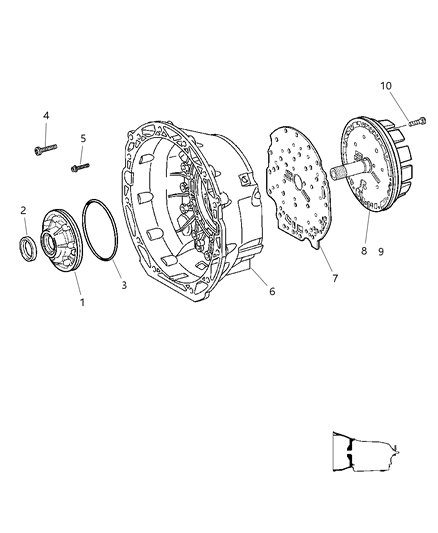2016 Chrysler Town & Country Pump Transmission Oil Outer Housing Only, No Gears or Seal Diagram for R8087860AA
