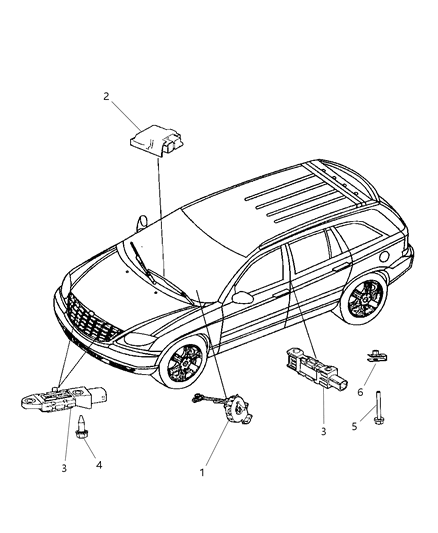 2008 Dodge Durango Clockspring Diagram for 56046083AA