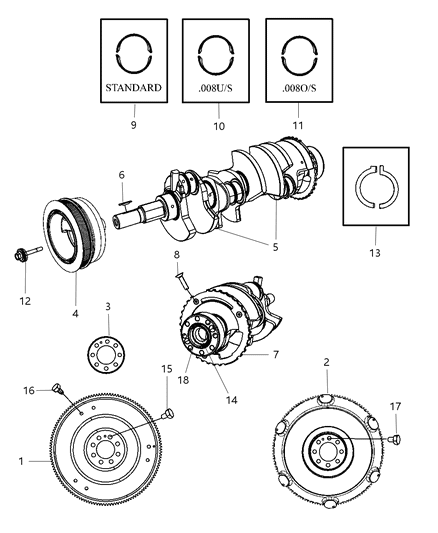 Flywheel Diagram for 5038113AB