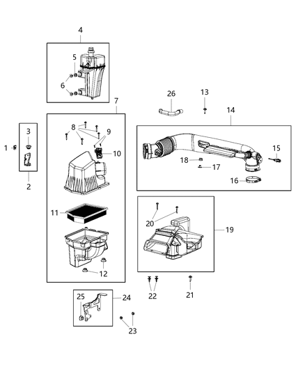 Hose Make Up Air Diagram for 52022389AB