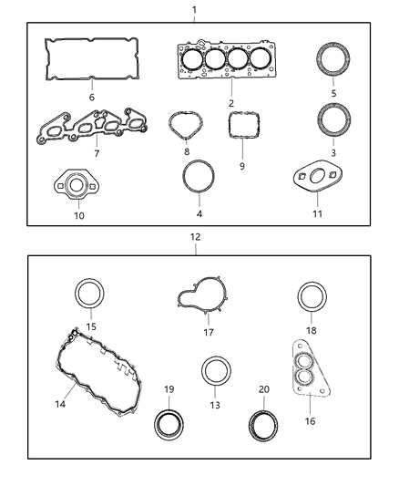 Gasket Spark Plug Well Diagram for 4777477