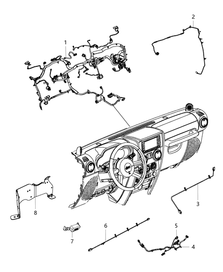 Wiring Instrument Panel Diagram for 68234734AD