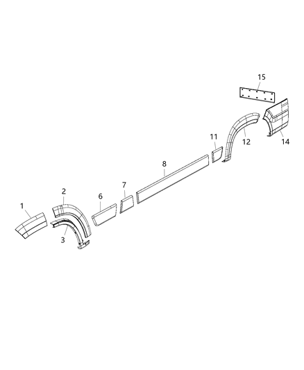 Molding Quarter Wheel Opening Diagram for 5RM70LAHAB